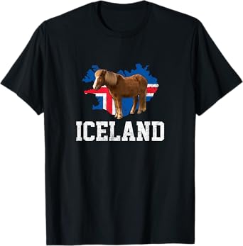 Icelandic horse,flag icelandic horse T-Shirt