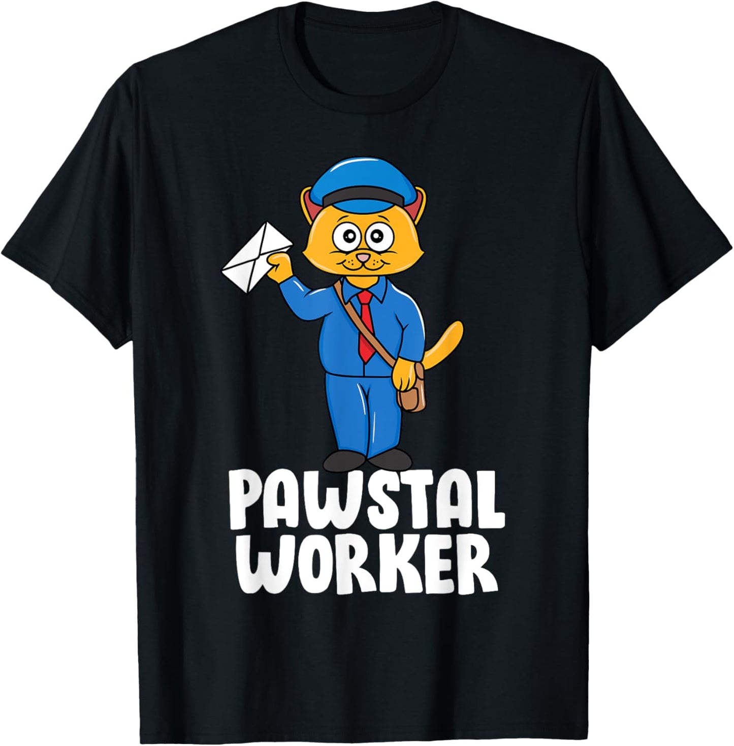 Postal Worker Funny Cat Pun Mailman Mail Lady Gift T-Shirt