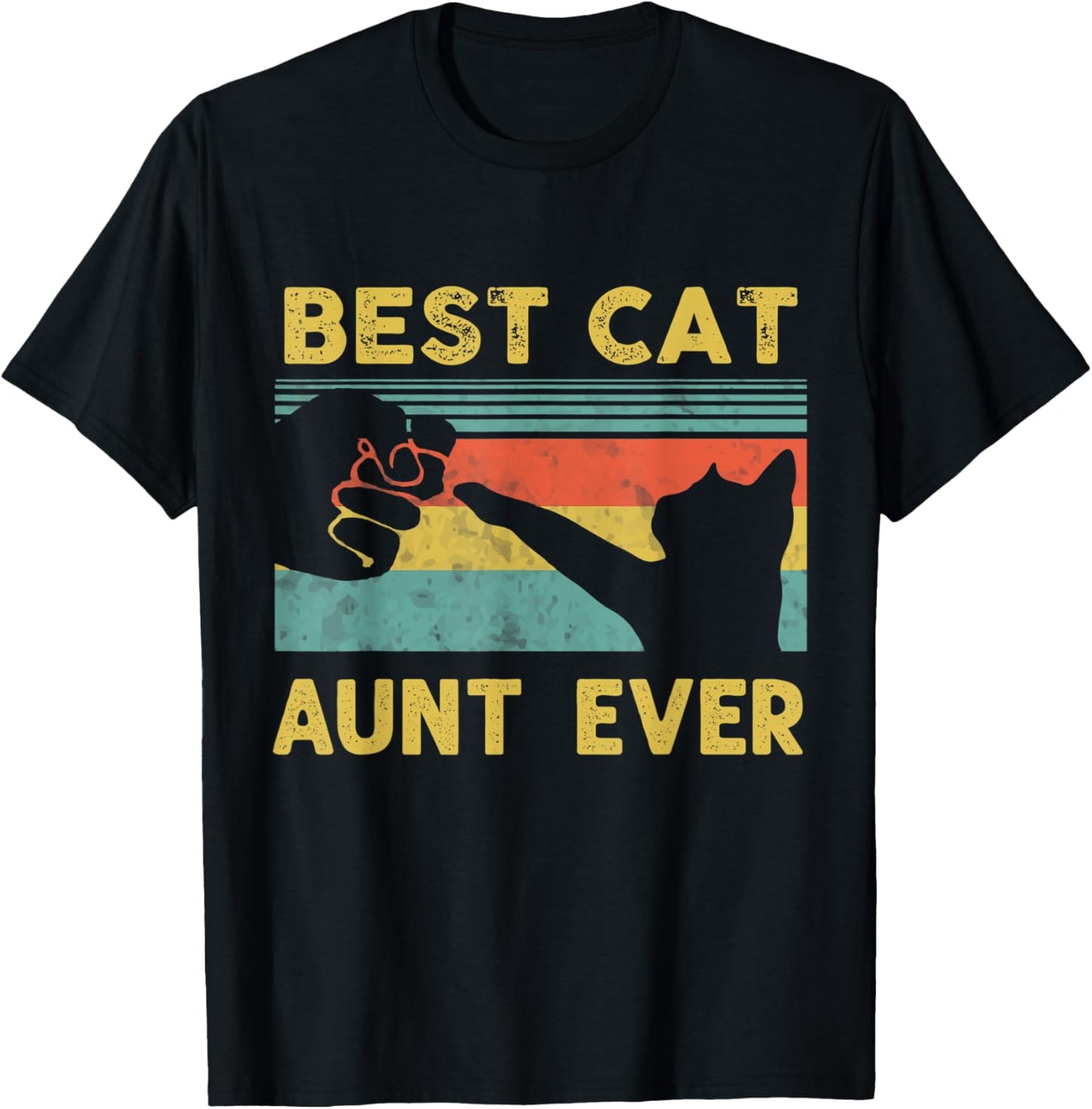 Best Cat Aunt Ever Vintage Cats Happy Mother's Day T-Shirt