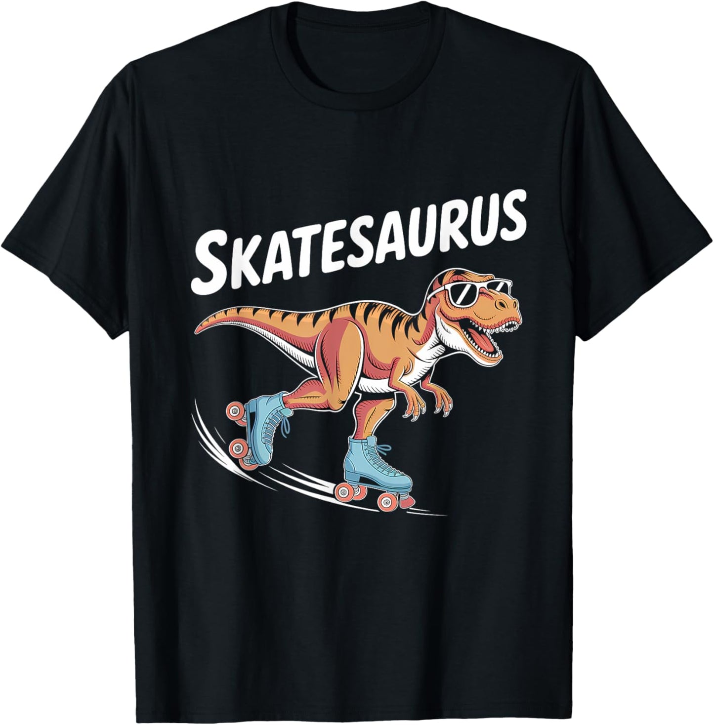Roller Skating Dinosaur T-Rex Skate Dino Funny Roller Skater T-Shirt