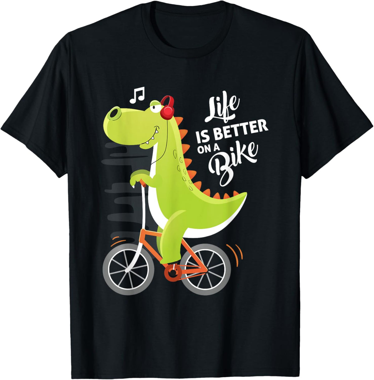 Life is Better On a Bike Cute Dinosaur Bike Cycling Kids T-Shirt