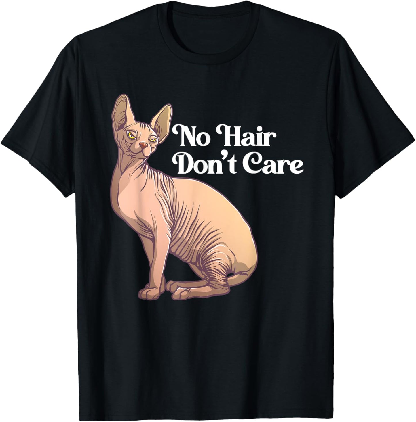 Funny Sphynx Cat Art For Men Women Hairless Cat Lover Pet T-Shirt