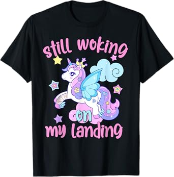 Still Working On My Landing Injury Broken Arm Cute Unicorn T-Shirt
