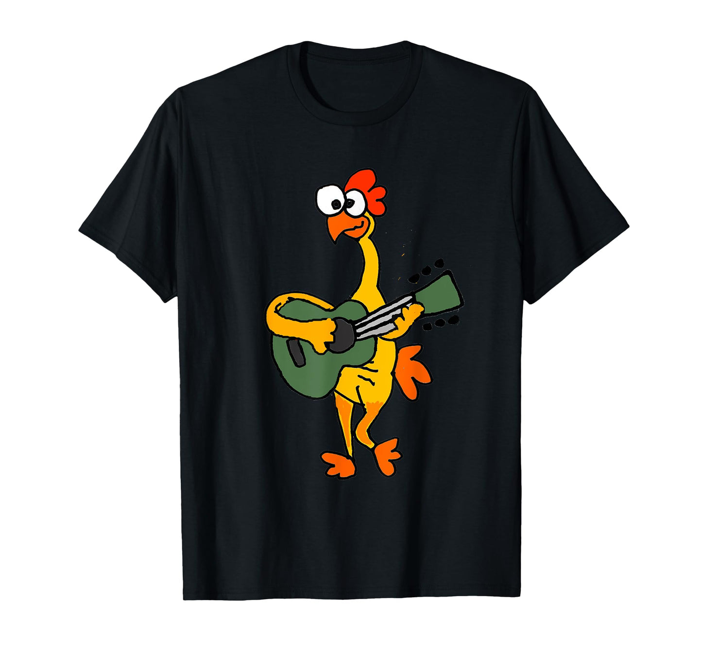 SmileteesMusic Funny Rubber Chicken Playing Guitar T-shirt T-Shirt