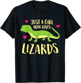 Just A Girl That Loves Lizards Cute Lizard Girl T-Shirt