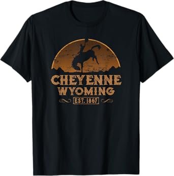 Cheyenne Wyoming WY Rodeo Cowboy T-Shirt
