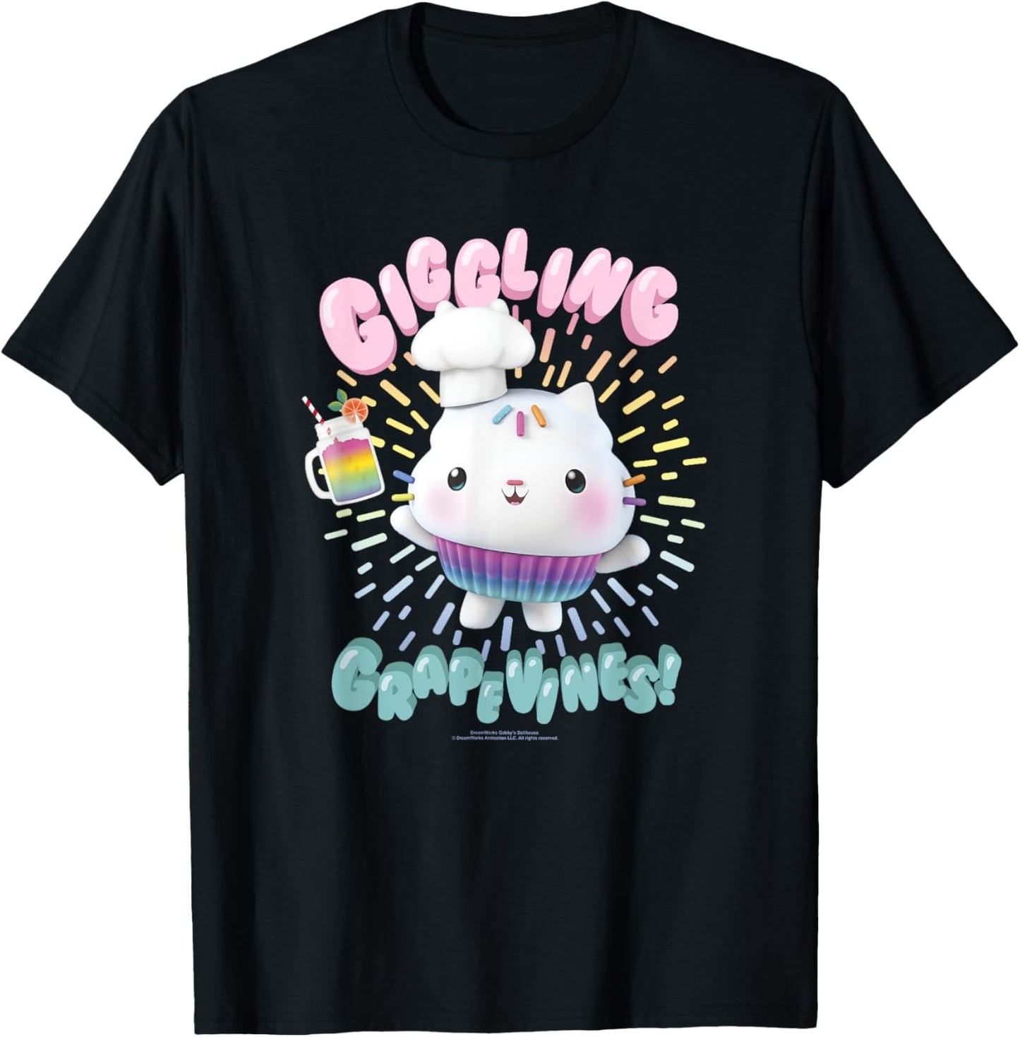 Gabby's Dollhouse Cakey Cat Giggling Grapevines T-Shirt