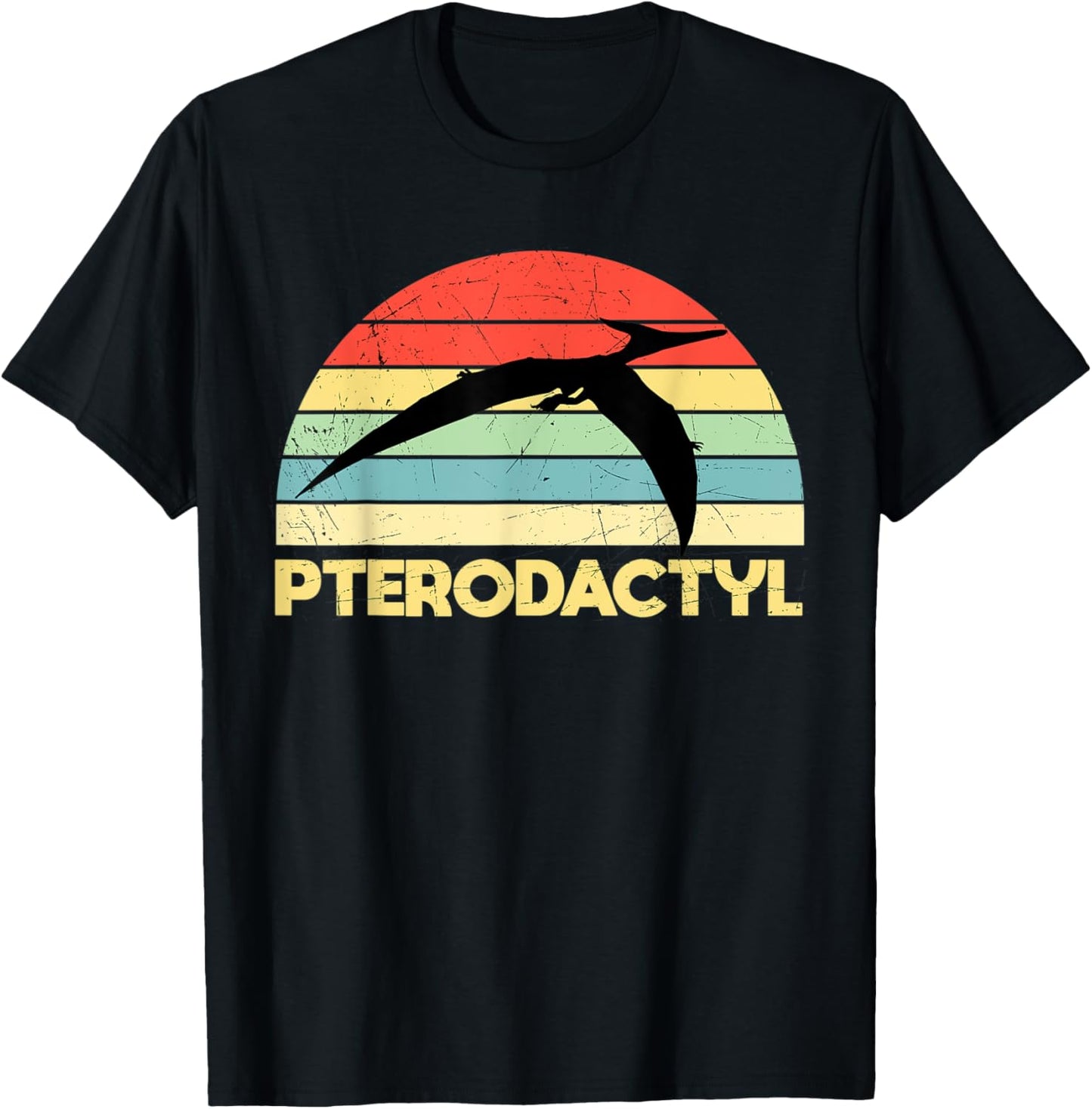 Vintage Retro Pterodactyl Sunset Family Dino Love Dinosaur T-Shirt