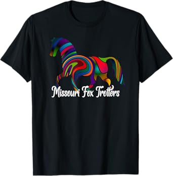 Missouri Fox Trotter Horse Rainbow Fade T-Shirt