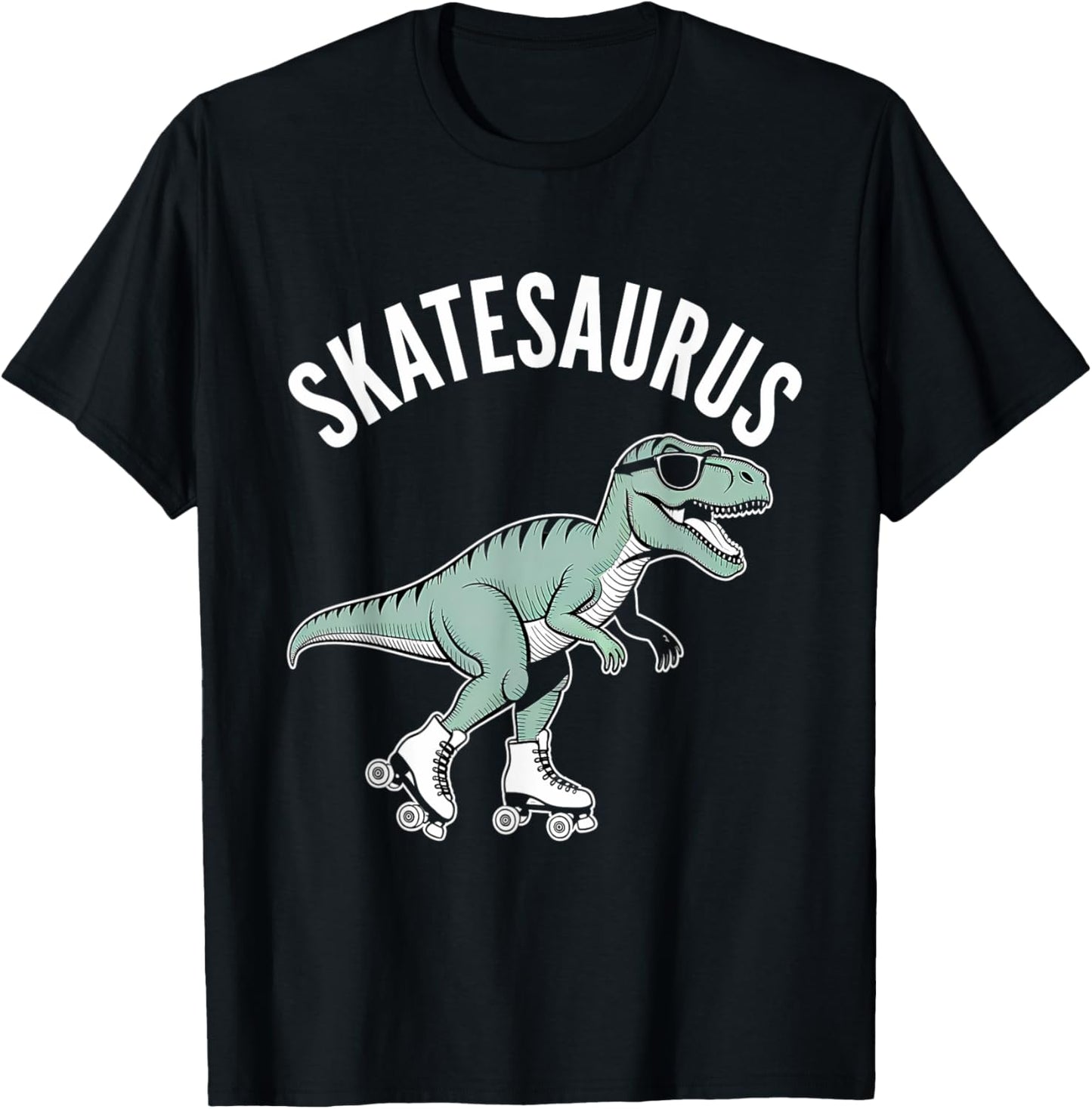 Roller Skating Dinosaur T-Rex Skate Dino Funny Roller Skater T-Shirt