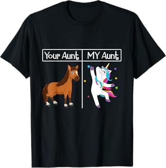 My Aunt Unicorn Funny & Cute Auntie Niece & Nephew Gift T-Shirt
