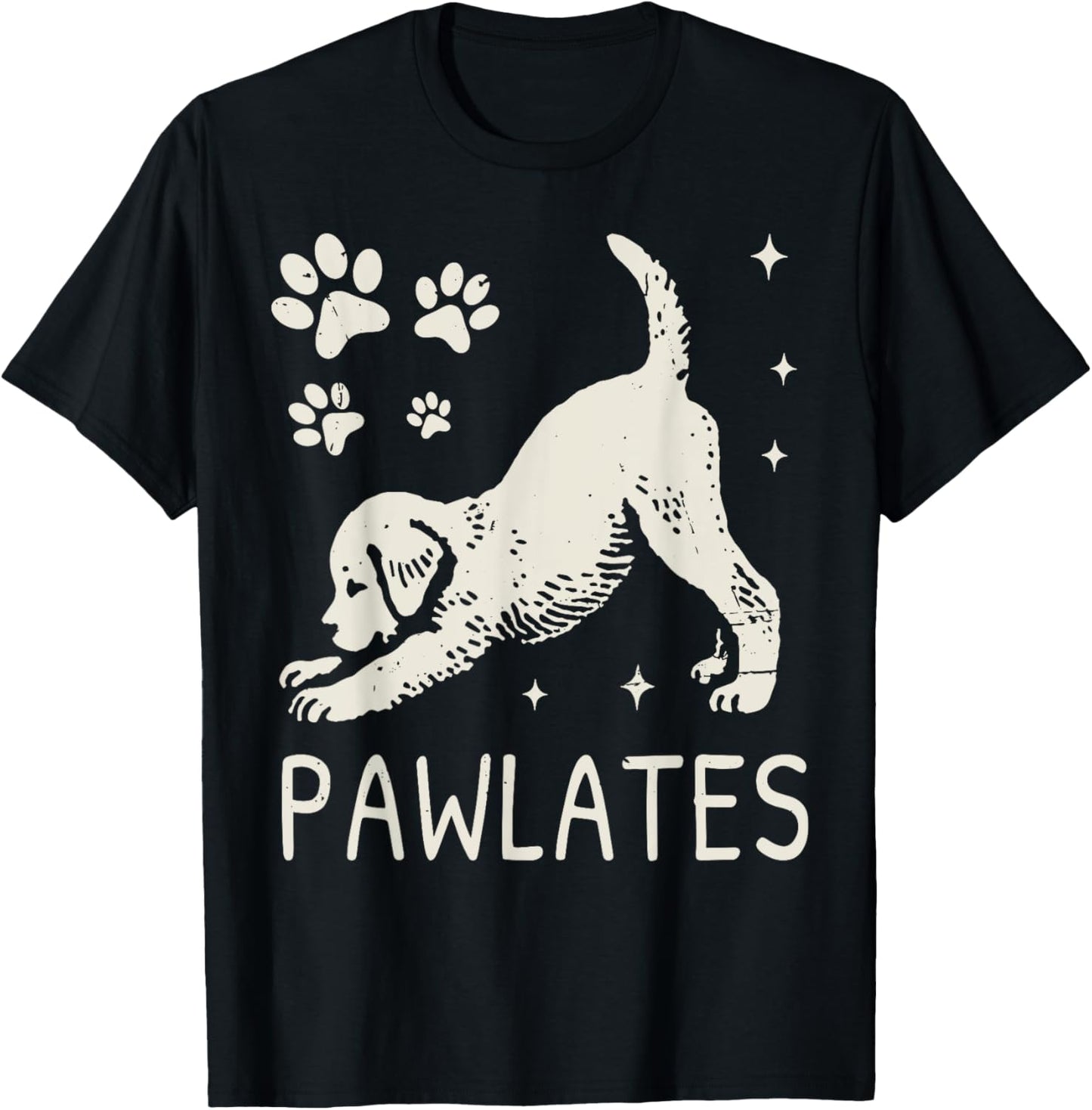 Pawlates Dog Stretching Workout Fitness Pilates Cute Puppy T-Shirt