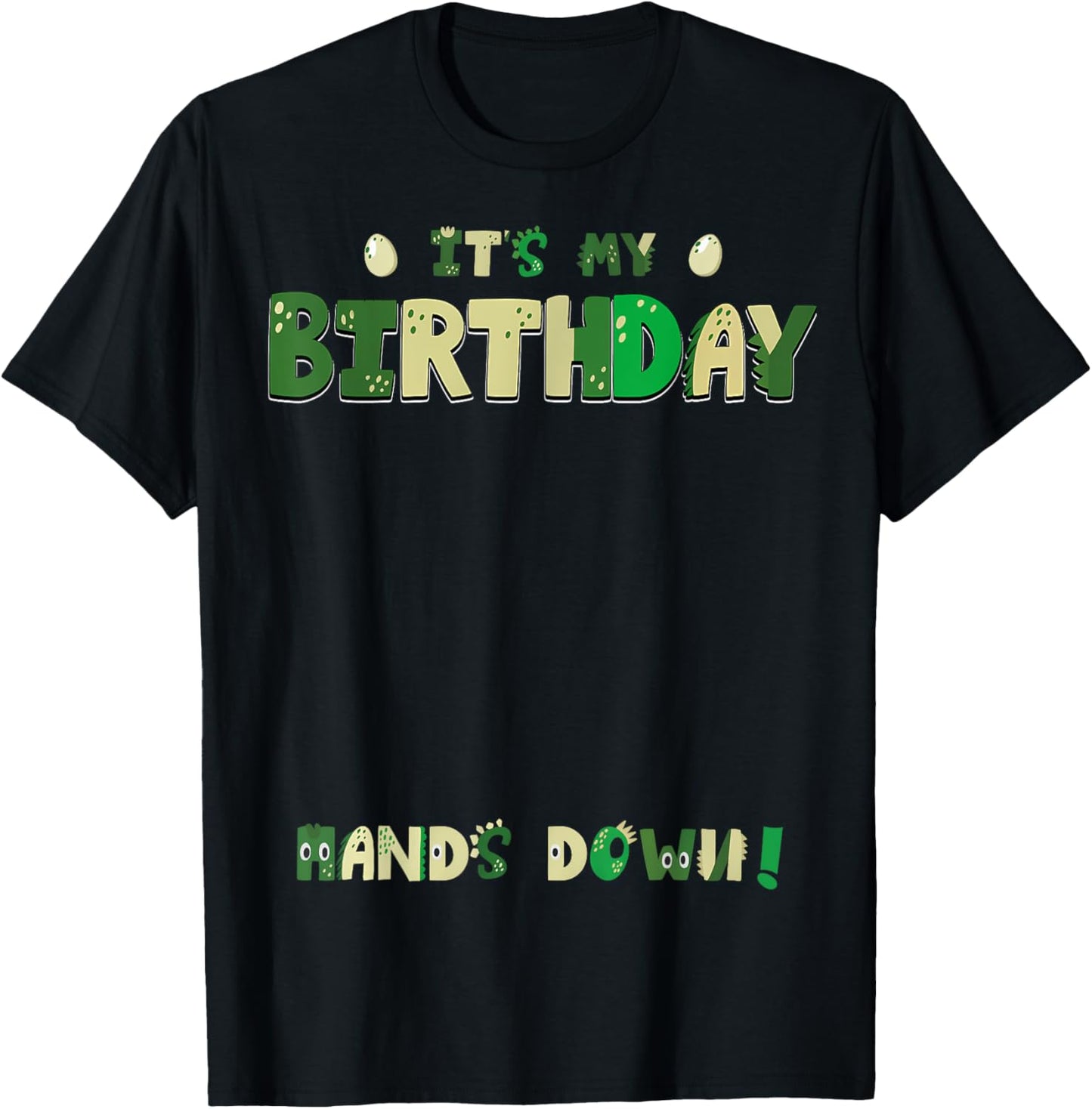 Its My Birthday Boy T Rex Dinosaur Handprint Hands Down Kids T-Shirt