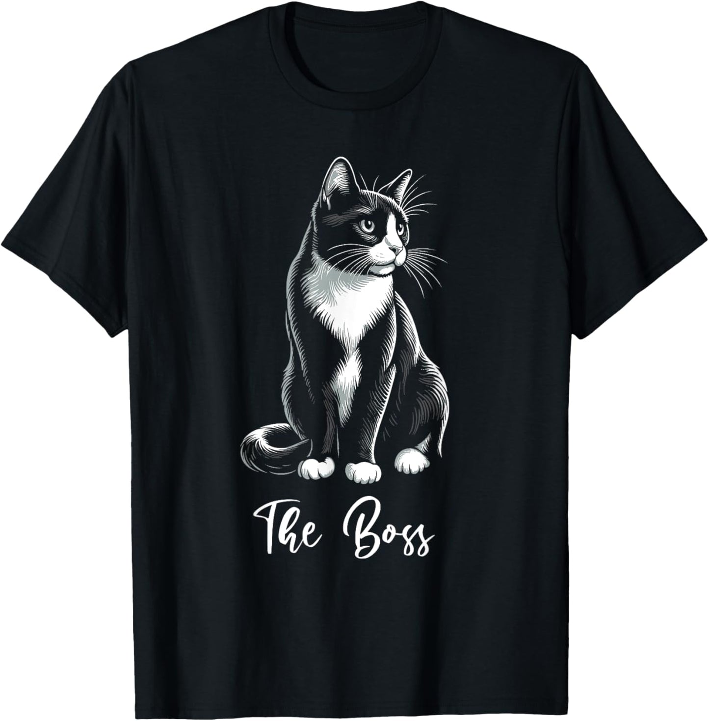 The Boss Tuxedo Cat Lover Kitten Tuxedo Cat Owner T-Shirt