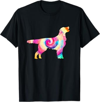 Flat-Coated Retriever Flat-Coat Dog Lover Tie Dye T-Shirt