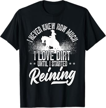 Sliding Stop Reining Horse Equestrian Western Riding T-Shirt