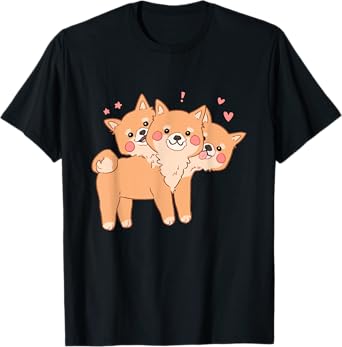 Kawaii Pastel Cute 3 Headed Dog T-Shirt