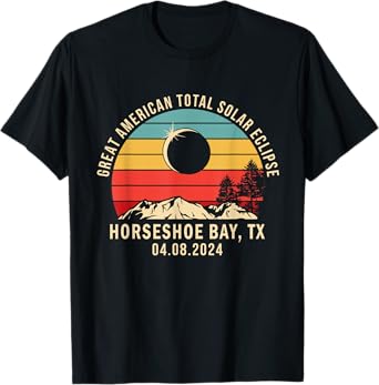 Horseshoe Bay, TX Texas Total Solar Eclipse 2024 T-Shirt