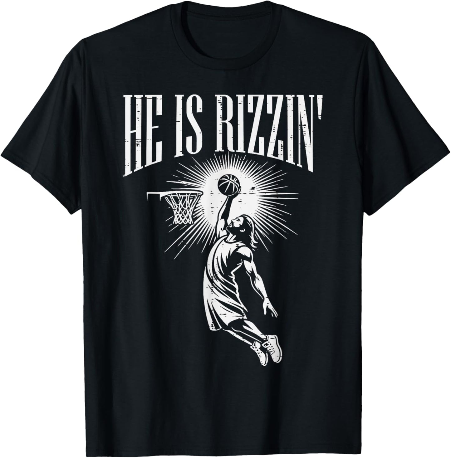 Easter He Is Rizzin Christian Religious Boys Kids Men Teen T-Shirt