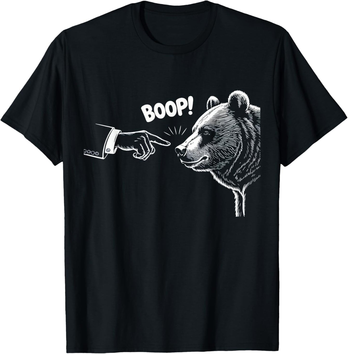 Bear Boop Funny Bear Nose Retro Outdoors Humor bear T-Shirt