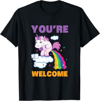 Fun Unicorn Rainbow Fart Poop Where Rainbows From Joke Gift T-Shirt