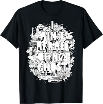 Ghostbusters Ain't Afraid Collage Poster Graphic T-Shirt T-Shirt