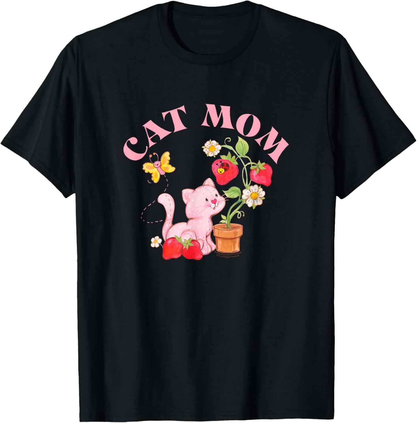 Strawberry Shortcake Vintage Sweet Cat Mom Kitten Logo T-Shirt