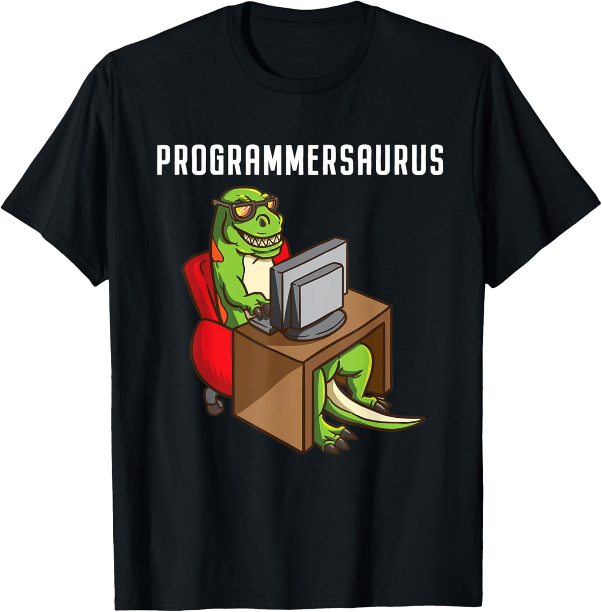Funny Programmer T Rex Dinosaur Programming Coding Nerd Gift T-Shirt