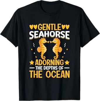 Gentle Seahorse Adorning The Depths Of The Ocean I Seahorse T-Shirt