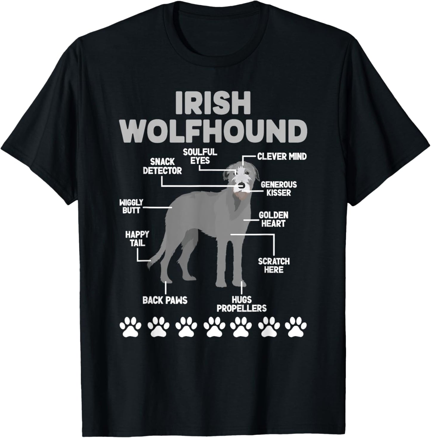 Anatomy Of Irish Wolfhound Lover Irish Wolfhound Owner T-Shirt