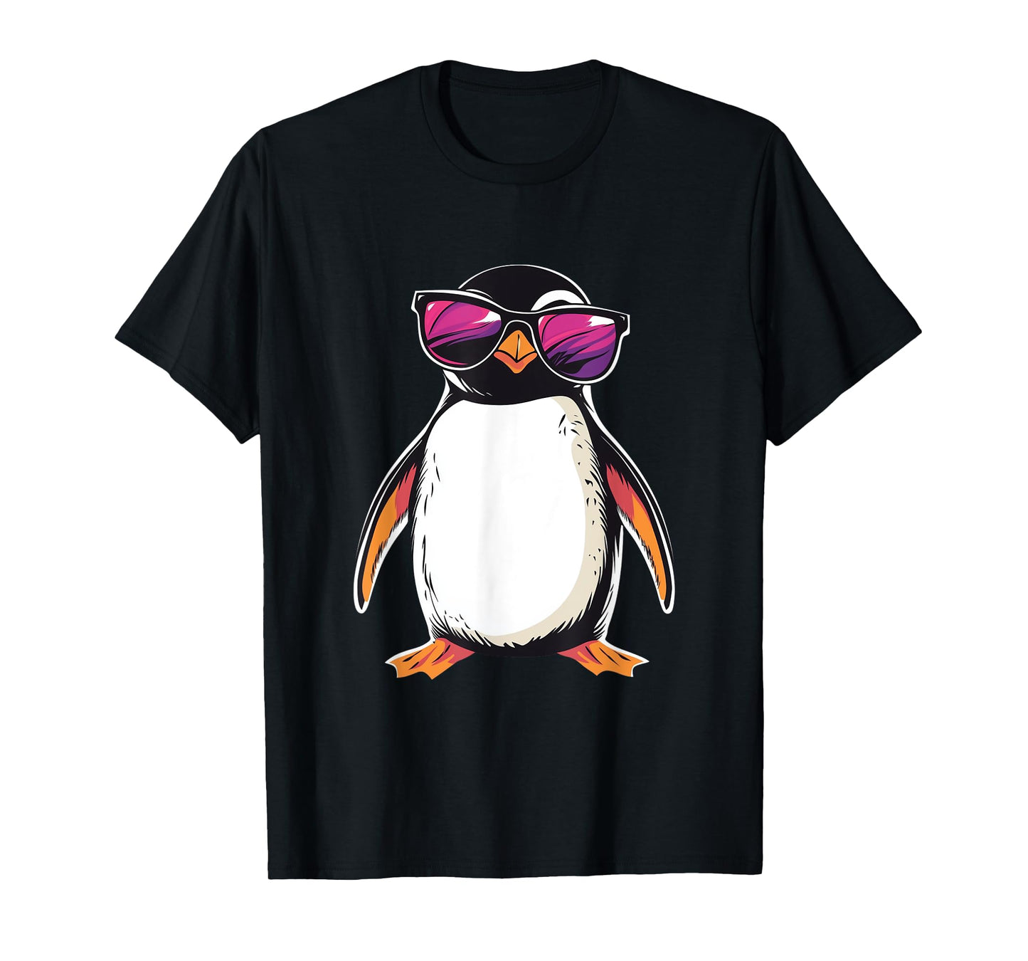 Penguin wearing Sunglasses Bird Funny Graphic T-Shirt