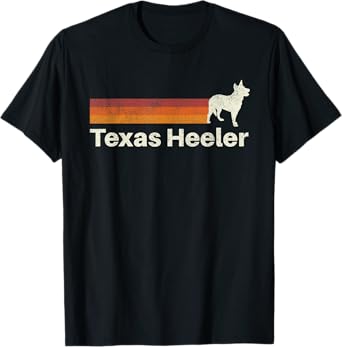 Vintage Texas Heeler Retro Mom Dad Dog T-Shirt