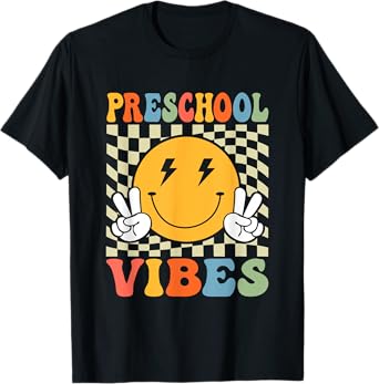 Pre-k Preschool Vibes 1st First Day Back To School Boys Girl T-Shirt