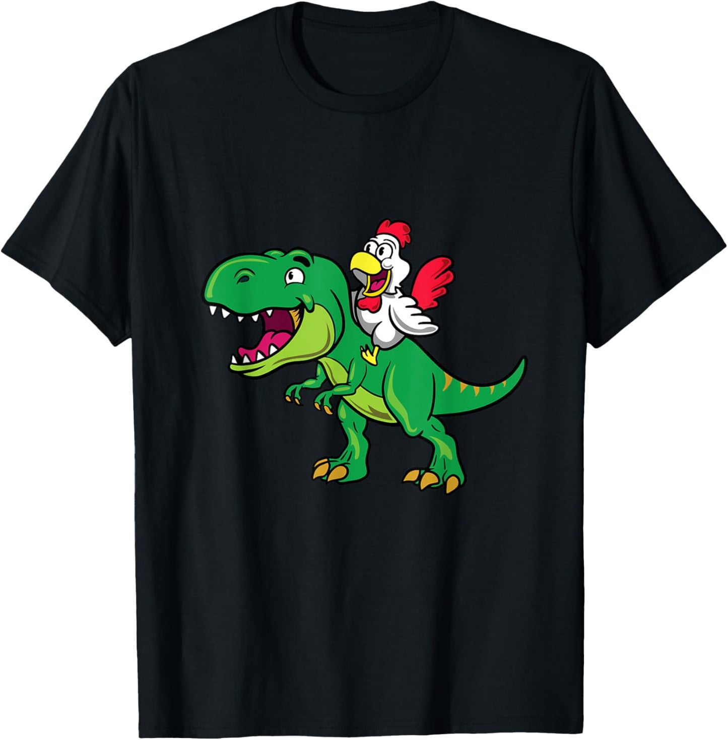 Chicken Lovers Gift Chicken Riding a Dinosaur for Kids T-Shirt