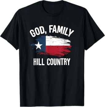 Praise God and Family in Hill Country Central Texas T-Shirt