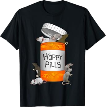 Rat Happy Pill T-shirt T-Shirt