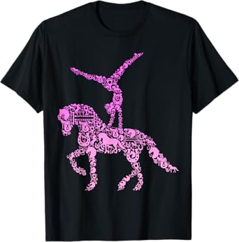 Equestrian Vaulting Horse Vaulters Girls Kids T-Shirt