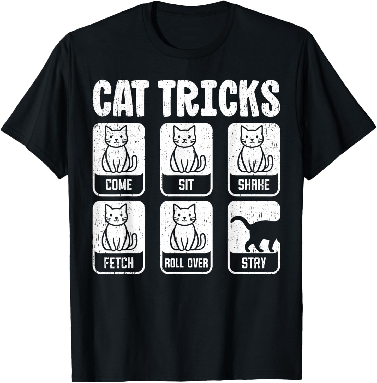 Cat Tricks Funny Kitten Cats Lover Men Women Kids Girls T-Shirt