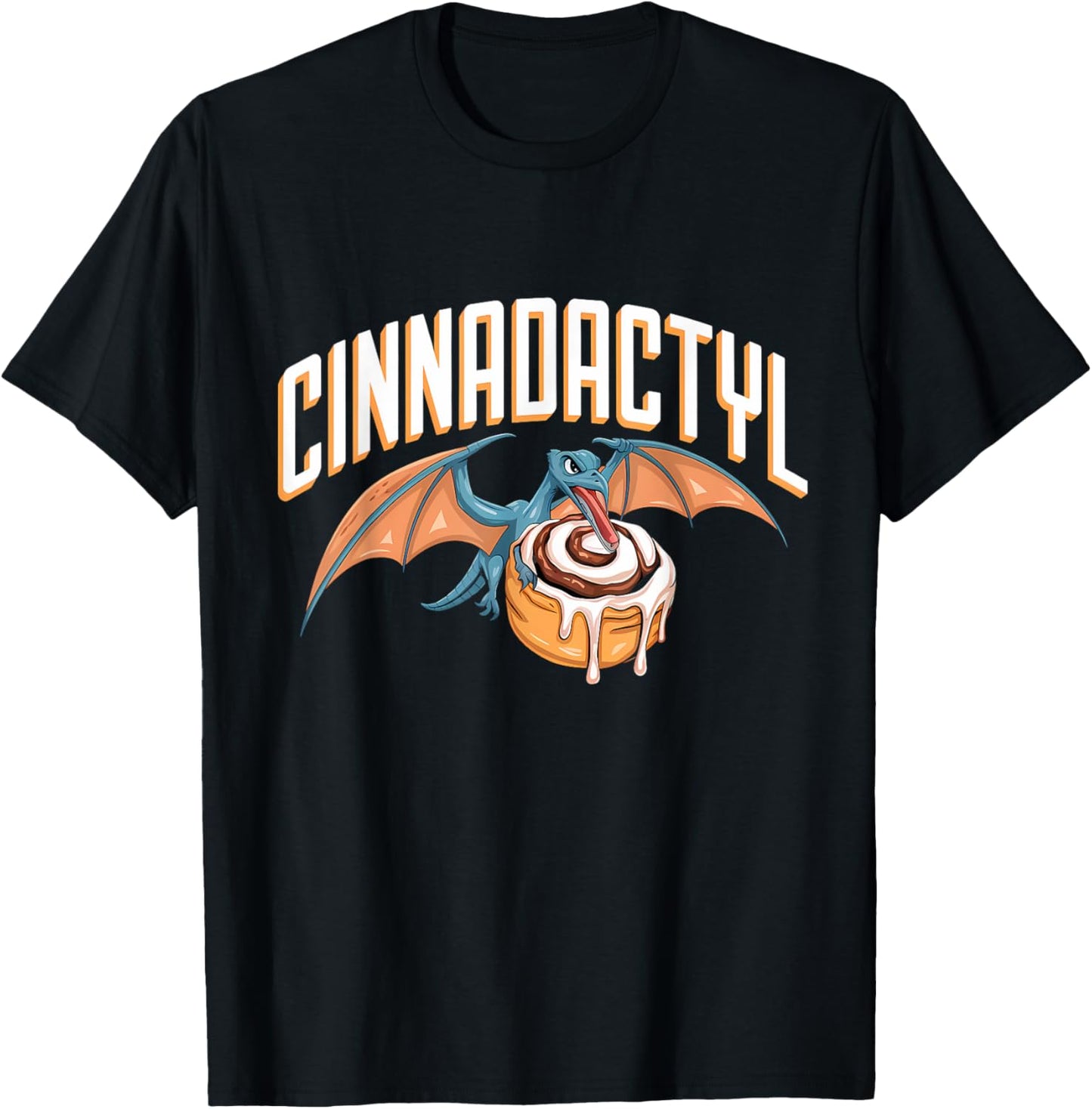 Cinnamon Roll Pterodactyl Dinosaur Funny Cinnamon T-Shirt