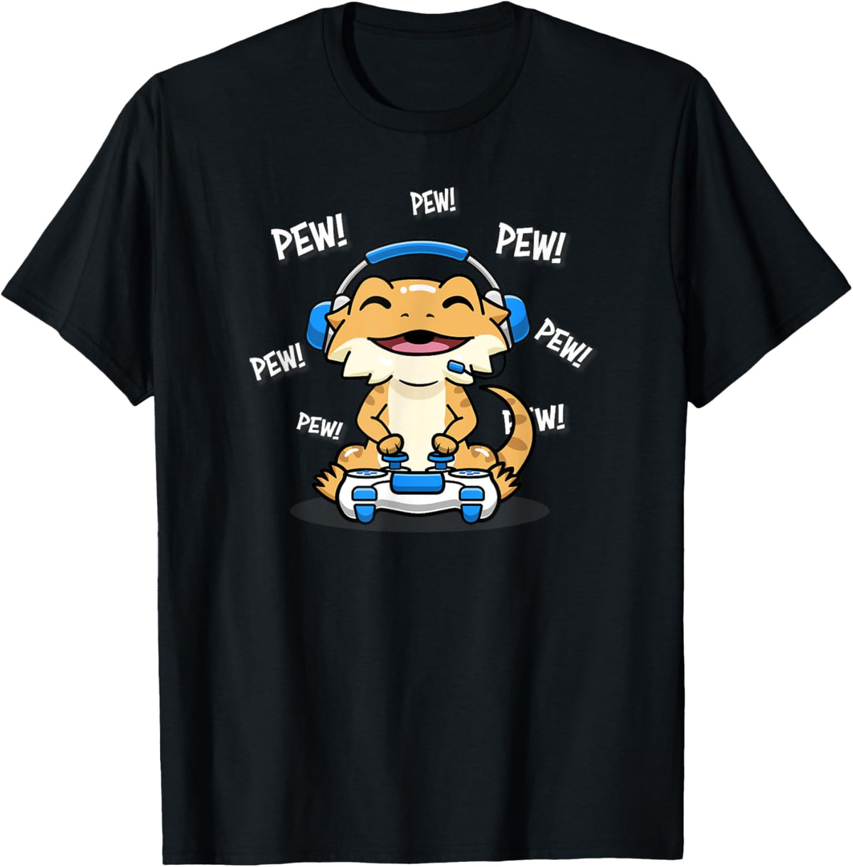 Tiny Dinosaur Boys Kawaii Kid Pew Gamer Bearded Dragon Lover T-Shirt