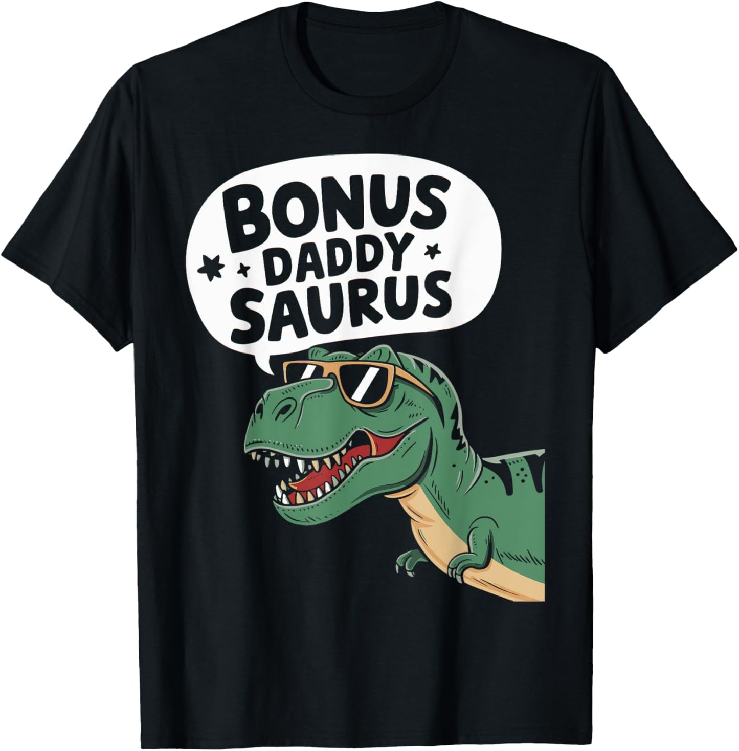 Bonus Daddysaurus Dinosaur Retro Sunset Design T-Shirt