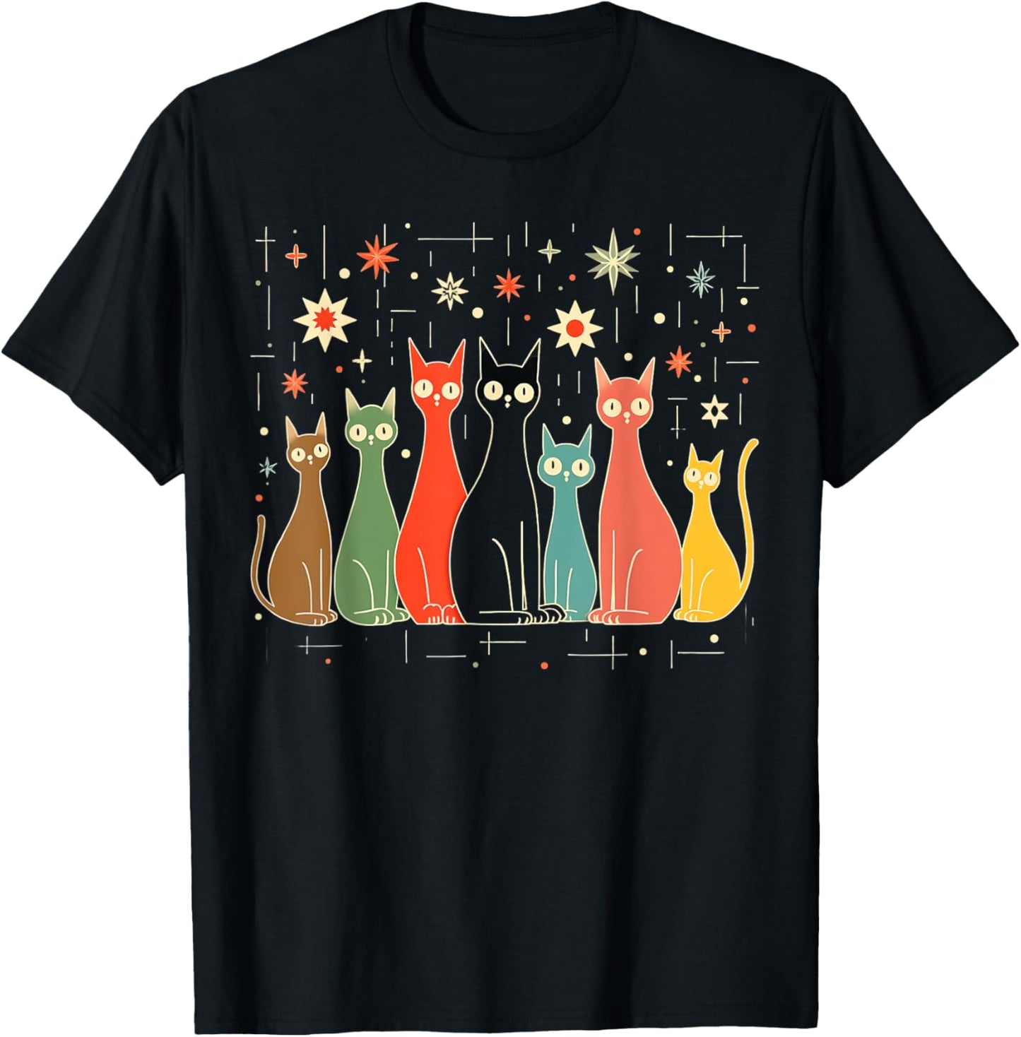 Retro Mid-Century Modern Cats 50s 60s Style for Women Men T-Shirt