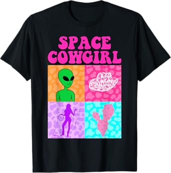 Space Cowgirl Alien Bachelorette Party Girls Rodeo Aesthetic T-Shirt