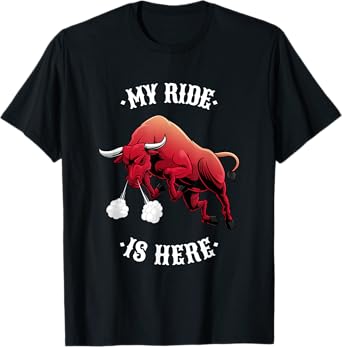 Funny Rodeo Bull Riding Cowboy Men Women Boys Girls Kids T-Shirt