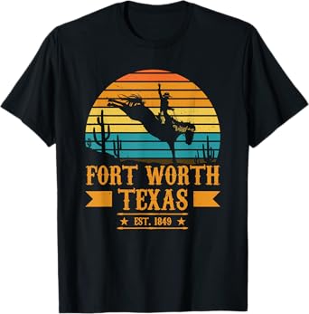 Fort Worth Texas Rodeo Rider Horse - Fort Worth Texas T-Shirt