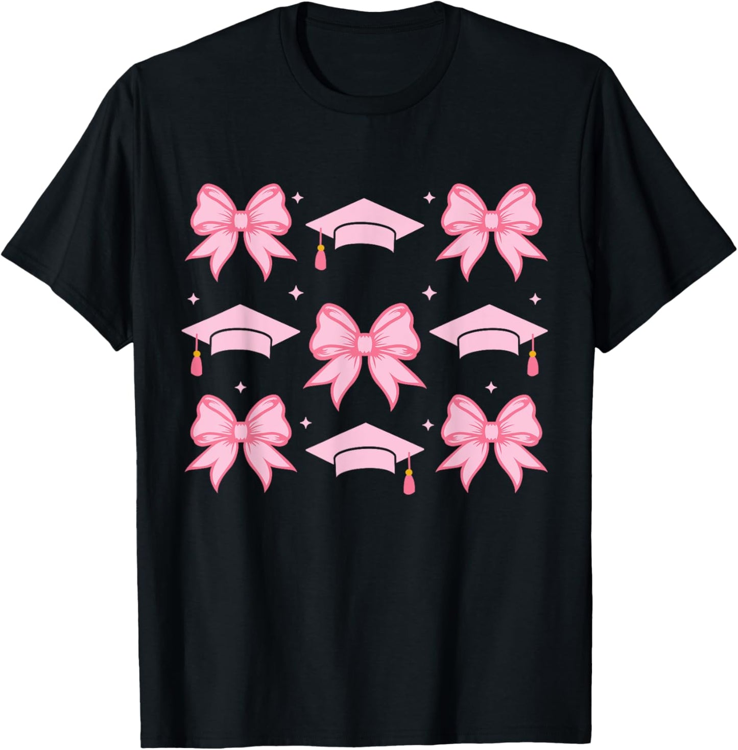 Cute Graduation Cap Coquette Bow Graduate Class of 2025 T-Shirt