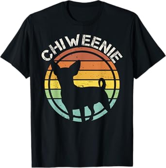 Cute Retro Chiweenie Silhouette Gift design for Chiweenies T-Shirt