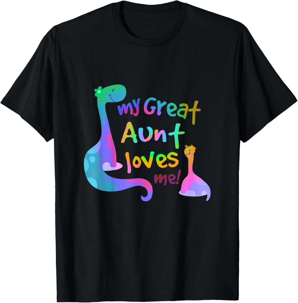 My Great Aunt Loves Me Dinosaur Nephew Tie Dye T-Shirt