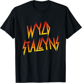Wyld Stallyns Shirt Distressed Text Tee T-Shirt
