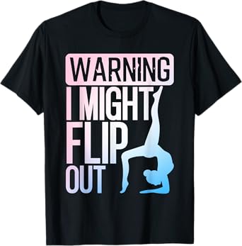 Cute Gymnastics Art For Girls Kids Women Tumbling Gymnast T-Shirt